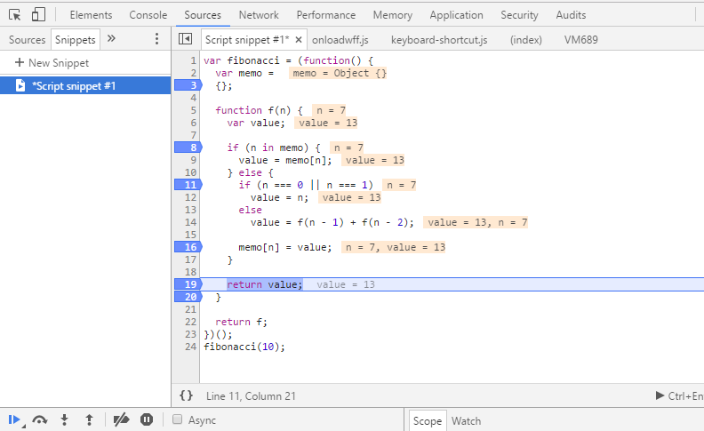 Using Line Of Code Breakpoints with Google Dev Tools